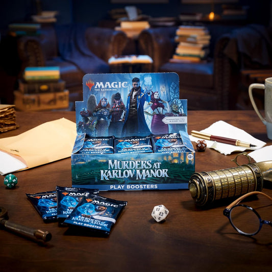 Boite de boosters de jeu de Meurtres au manoir Karlov